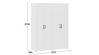 Шкаф для одежды 4-х дверный Нео Белый, Белый, Белый, Белый