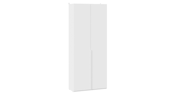 Шкаф для одежды с 2 глухими дверями Порто 366 Белый Жемчуг, Белый софт