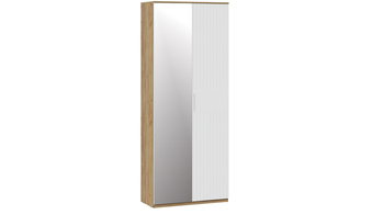 Шкаф комбинированный с 2 дверями Хилтон исп.2.1 Дуб Крафт золотой, Белый матовый
