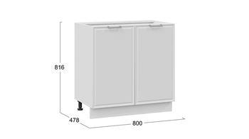 Шкаф напольный с двумя дверями Белладжио Белый, Фон белый