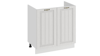 Шкаф напольный с двумя дверями под накладную мойку Лина Белый-Белый