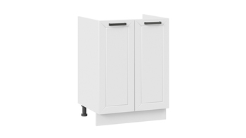 Шкаф напольный с двумя дверями под накладную мойку Лорас Белый-Холст белый
