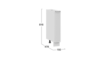 Шкаф напольный с выдвижной корзиной Белладжио Белый, Фон белый