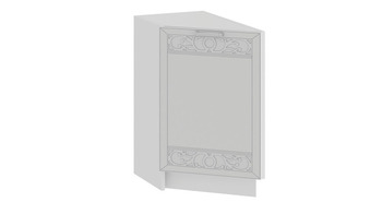 Шкаф напольный торцевой с одной дверью Долорес Белый-Сноу