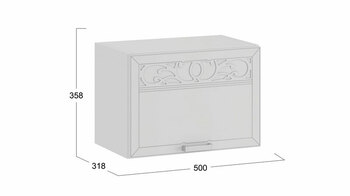 Шкаф навесной c одной откидной дверью 500 Долорес Белый-Сноу