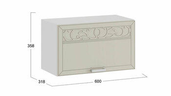 Шкаф навесной c одной откидной дверью 600 Долорес Белый-Крем