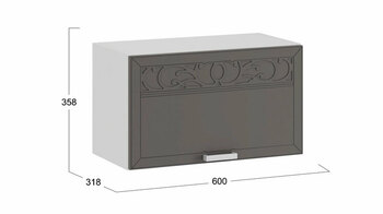Шкаф навесной c одной откидной дверью 600 Долорес Белый-Муссон