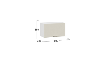 Шкаф навесной c одной откидной дверью Габриэлла Белый, Крем