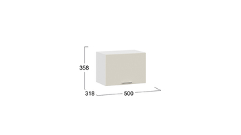 Шкаф навесной c одной откидной дверью Габриэлла Белый, Крем