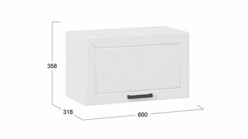 Шкаф навесной c одной откидной дверью Лорас Белый-Холст белый
