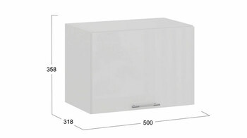 Шкаф навесной c одной откидной дверью Весна Белый, Белый глянец