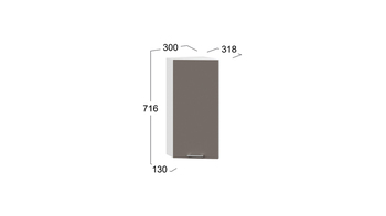 Шкаф навесной торцевой Габриэлла Белый, Муссон