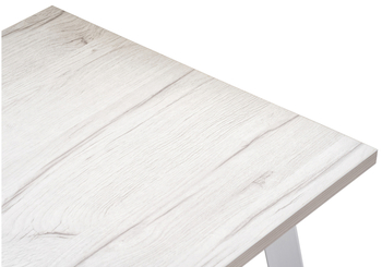 Стол деревянный Тринити Лофт 120 25 мм юта - матовый белый