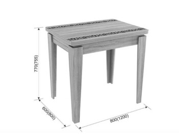 Стол обеденный раскладной Фантазия дуб мария