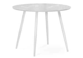 Стол стеклянный Стеклянный стол Абилин 100х76 ультра белое стекло - белый - белый матовый